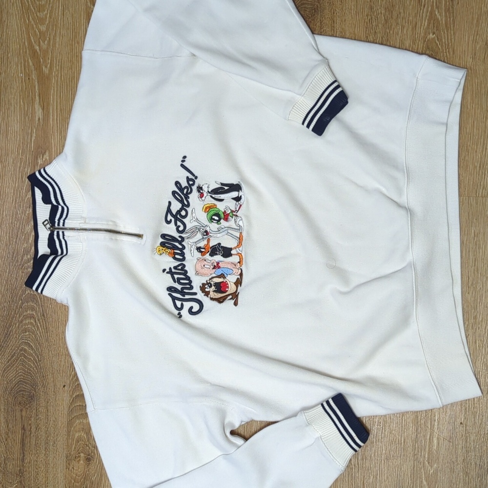 Warner Bros. White Quarter Zip